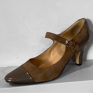 Karen Scott Brown and Grey Mary Jane Heels Size 8